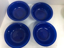 4 Pack Blue Bowls 6.5&quot; Cereal Snacks Popcorn Ice Cream FREE SHIPPING New - £9.82 GBP