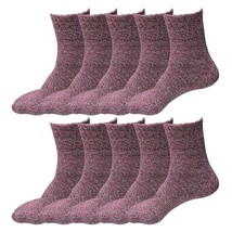 10 Pairs Womens Soft Winter Wool Thick Knit Thermal Warm Crew Cozy Boot Socks - £15.97 GBP