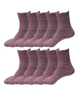 10 Pairs Womens Soft Winter Wool Thick Knit Thermal Warm Crew Cozy Boot ... - £15.65 GBP