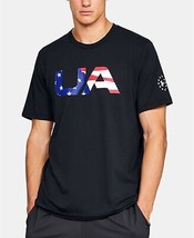Under Armour Men&#39;s Charged Cotton Blend Logo T-Shirt Black-Medium - £16.86 GBP