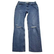 Tommy Hilfiger Pants Womens Blue 30&quot; Mid Rise Distressed Knee Straight L... - £23.71 GBP