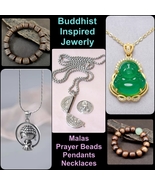 Buddhist Jewelry-Tibetan Wood Mala Prayer Bead Silver Pendant Necklace F... - $20.45 CAD+