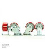 4&quot; x 2&quot; Swivel Caster Polyurethane Wheel w/ Brake(2) Rigid (2) 700lb ea ... - $1,011.93 MXN
