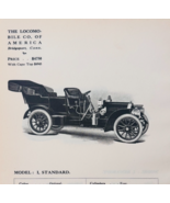 1908 Locomobile Model I Standard Catalog Advertisement Automobilia F17M1 - $550.13 MXN