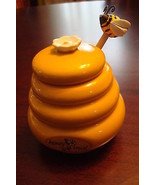 Honey Pot with Spatula in bee design, dipper with hardwood handle [60c] - $34.65