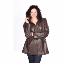 Mason &amp; Cooper Women&#39;s Leather Jacket with Zip Out Hood - £289.23 GBP