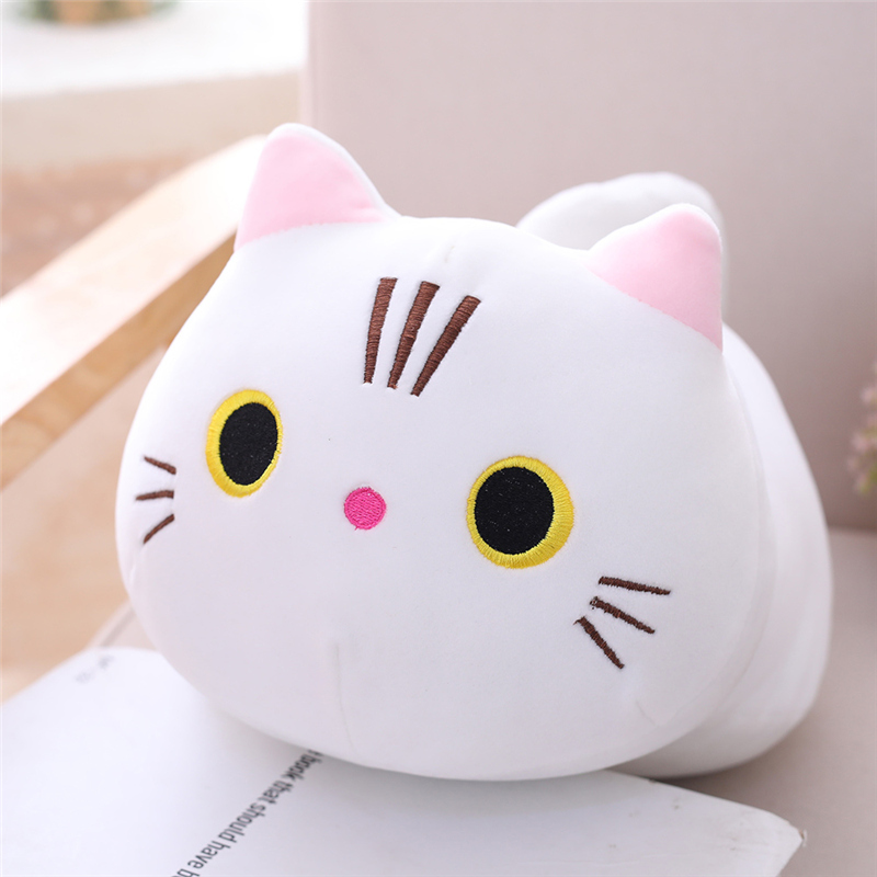Cute Soft Plush Cat Pillow Cushion Stuffed Animal Cat Plush Toy For Children Dol - £14.22 GBP