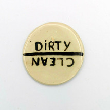 Clean Dirty Dishwasher Magnets Sign Handmade Ceramics, Novelty Housewarming Gift - £4.35 GBP+