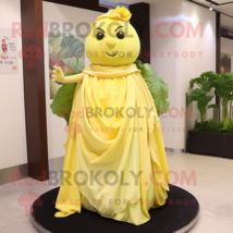 Lemon Yellow Cabbage mascot costume character dressed with a Evening Gown and Sh - £1,022.76 GBP