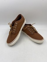 Vans Chestnut Brown Leather Men&#39;s Shoes size 8.5 Tie Rubber Sole - £25.92 GBP