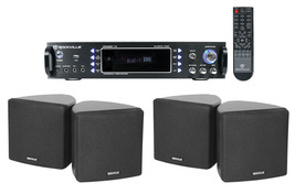 Rockville 1000 Watt Home Theater Bluetooth Receiver+(4) 3.5&quot; Black Cube Speakers - £401.53 GBP