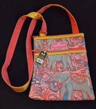 New Simply Southern Pink Green Gray  Crossbody Elephant Purse Adjustable Strap - £16.28 GBP