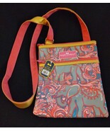 New Simply Southern Pink Green Gray  Crossbody Elephant Purse Adjustable... - $28.37 CAD