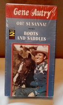 Gene Autry Oh Susanna Boots &amp; Saddles VHS 1992 2-Tape Set Factory Sealed 278U - £9.75 GBP