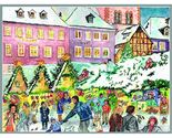 People at a Christmas Market German Advent Calendar Made in Germany Coun... - $14.98