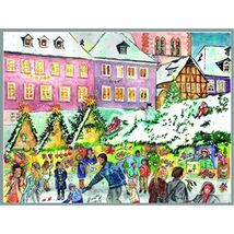 People at a Christmas Market German Advent Calendar Made in Germany Coun... - $14.98