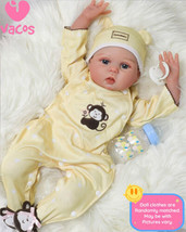 VACOS 22&quot; Realistic Reborn Baby Dolls Vinyl-Silicone Lifelike Handmade Kids Gift - £44.67 GBP