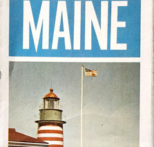 1972 Maine Official Highway Map 2 Sided Quoddy Head Lighthouse Vintage E98B - $42.03 CAD
