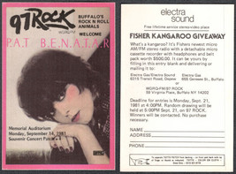 Pat Benatar Radio Promo OTTO Cloth Backstage Pass from the 1981 &quot;Preciou... - £8.30 GBP