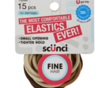 Scunci Elastics Browns Blonde 45 Pieces Fine Hair 3 Packs Small Opening ... - £11.68 GBP