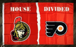 Ottawa Senators vs Philadelphia Flyers House Divided Flag 3x5 ft Banner ... - £12.52 GBP