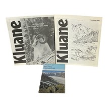 3 Vintage Kluane National Park Alaska Visitor Travel Brochure Map Dall Sheep - £11.20 GBP