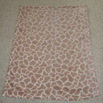 Cutie Pie Baby Boy Girl White Brown Tan Giraffe Leopard Plush Fleece Blanket - £27.81 GBP