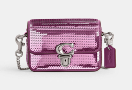 COACH Studio 12 With Sequins Mini Crossbody ~NWT~ Dark Magenta CM429 - $222.75