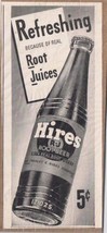 Vintage Print Ad Hires Root Beer Refreshing 1950s 2 3/4&quot; x 6 1/4&quot; - $3.43