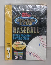 1993 Topps STADIUM CLUB Baseball Hobby Box Series 3 - Factory Sealed/MINT ! - £27.64 GBP