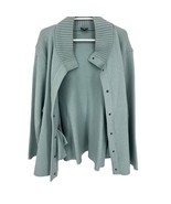 Eileen Fisher Jacket Womens Extra Large Light Blue Button Coat Wool Warm... - $66.18 CAD