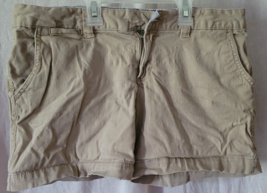 Women Red Camel Tan Shorts Size 11 Casual Summer Beach Vacation Picnic H... - £10.21 GBP