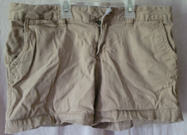 Women Red Camel Tan Shorts Size 11 Casual Summer Beach Vacation Picnic H... - £10.21 GBP