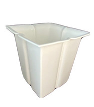 Rubbermaid Retro White Plastic Vtg Waste Paper Basket Garbage Can # 2946 Bath - £23.72 GBP