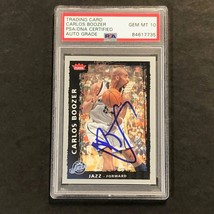 2008-09 Fleer #124 Carlos Boozer Signed Card AUTO 10 PSA Slabbed Jazz - £47.95 GBP