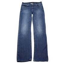 Lucky Brand Pants Womens 6 Blue Mid Rise Button Zip Brooke Straight Jeans - £23.29 GBP