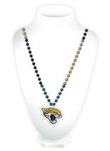 Jacksonville Jaguars Mardi Gras Beads with Medallion - $32.99