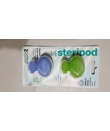 2 Count Steripod Clip On Toothbrush Protector Green and Blue Multi Exclu... - $13.02 CAD