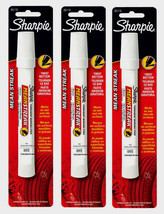 3 ~ Sharpie MEAN STREAK White Bold Tip PERMANENT MARKING STICK Multi Use... - $40.84