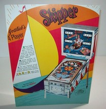 Skipper Pinball FLYER Original 1969 Game Art Sheet Ocean Water Sports Retro - £37.67 GBP