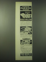 1948 Parker Brothers Games Ad - Make-a-Million, Monopoly, Camelot - £14.87 GBP
