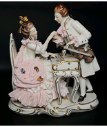 Franz Witter German Dresden Lace Porcelain Couple Duet Figurine Vintage ... - €531,31 EUR