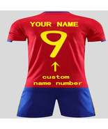 Custom Soccer Spanish Jersey suit for Men Kids Any Name Number 2010 Red ... - $49.55