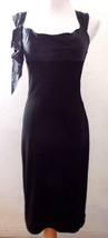 Laundry Shelli Segal Womens Dress Size 2 Velvet Drape Neck Cocktail Party - £47.12 GBP