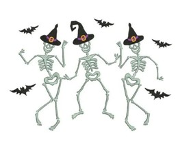 Assorted Skeletons with Bats Metal Cutting Die Halloween Birthday Scrapbook Card - $12.00