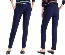 Femmes Sz 10 J Ras Pantalon Bleu Marine Coton L1298 2020 Travail - £11.41 GBP