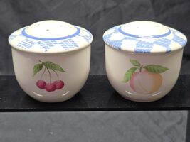 PFALTZGRAFF Salt &amp; Pepper Shaker Set HOPSCOTCH FRUIT - Bottom Stoppers I... - $228.45 MXN