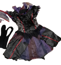 Vampire Halloween Costume Dress Red &amp; Black Ikali New Girl&#39;s 3-4T - £11.77 GBP