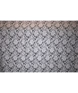 EMBROIDERED FLORAL LACE FABRIC WITH BEAD SPARKLE LT BABY PINK 55&quot; WIDE B... - $6.92