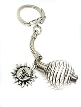 Tumble Charm Cage for Tumbled Stones Gemstone With Sun Charm Bag Purse S... - $5.46